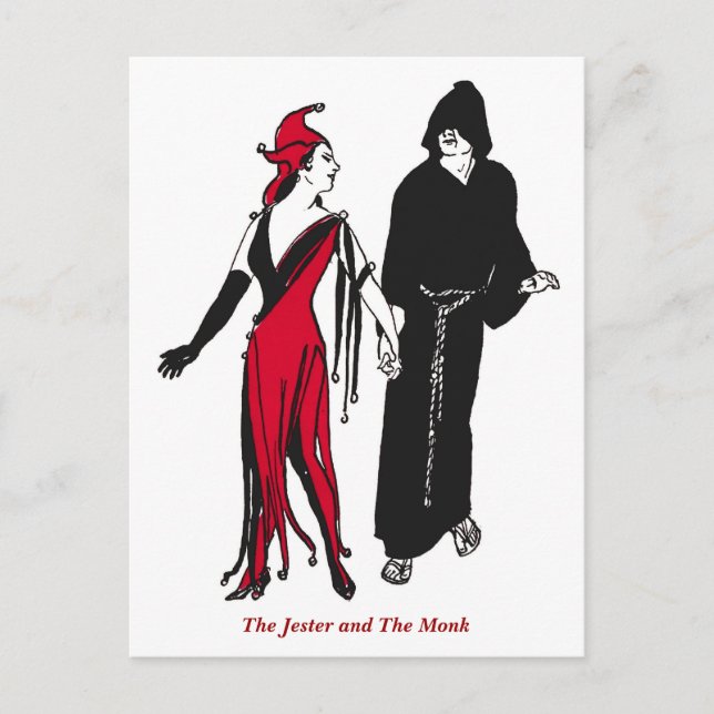 Der Jester und der Mönch Postkarte (Vorderseite)