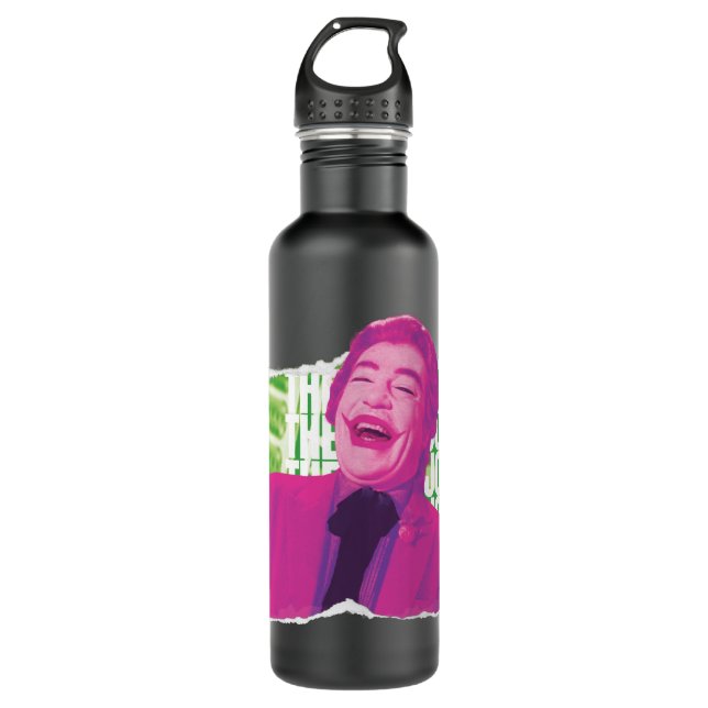 Der Joker Scrapbook lacht Edelstahlflasche (Vorderseite)