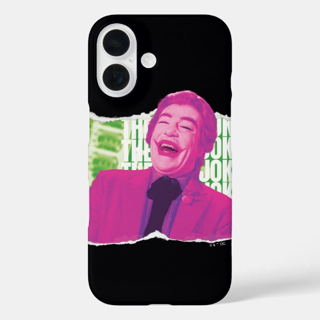 Der Joker Scrapbook lacht iPhone 16 Hülle (Rückseite)