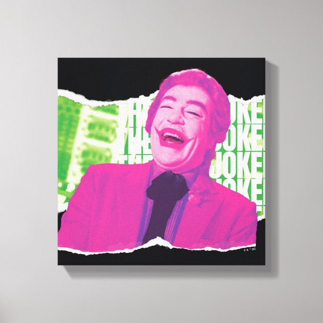 Der Joker Scrapbook lacht Leinwanddruck (Vorderseite)