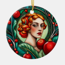 Der Jolly Redhead: Baubles & Baum Keramik Ornament