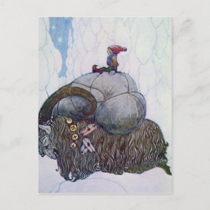 „Der Julbock“ Weihnachtsbock von John Bauer Postkarte