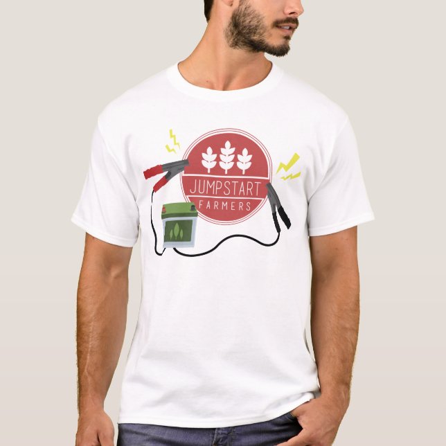 Der Jumpstart-des Bauern der Männer der T - Shirt (Vorderseite)