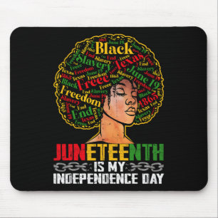 Der Junetag ist mein Unabhängigkeitstag - schwarze Mousepad