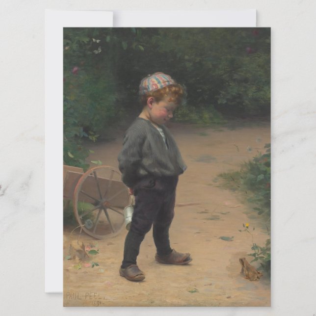 Der junge Biologe (von Paul Peel) Karte (Vorderseite)