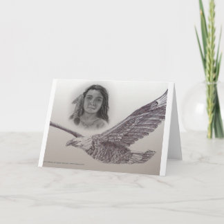 Der Junge, der mit Eagles-Karte flog Karte