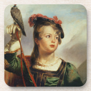 Der junge Falkner, 1835 (Öl auf Platte) Getränkeuntersetzer