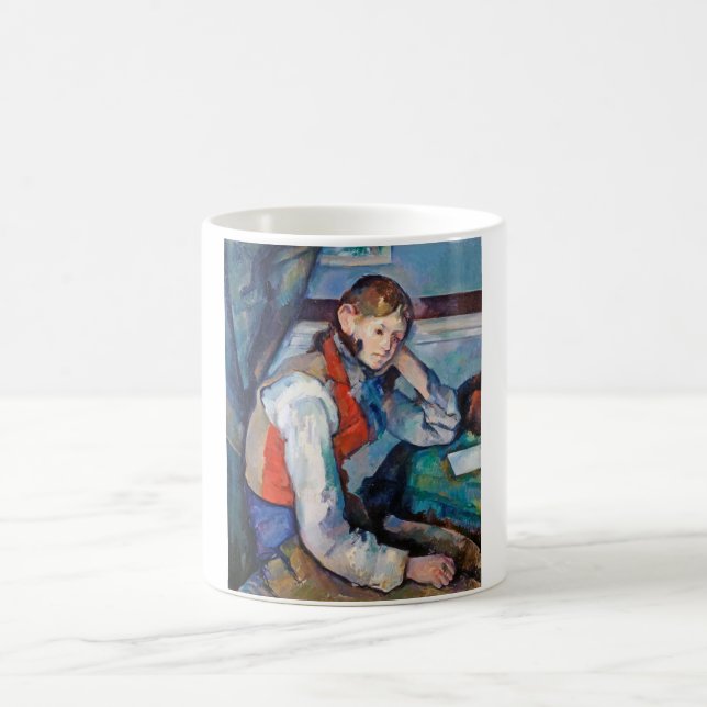 Der Junge im Roten Westen, Cezanne Kaffeetasse (Mittel)