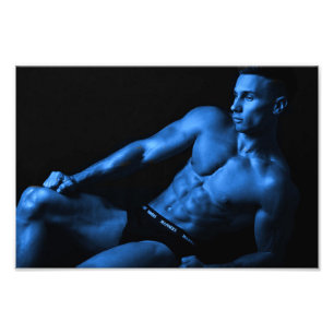 Der Junge in Blue Hot Typ Poster