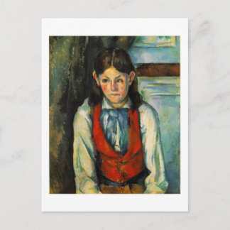 Der Junge in der roten Weste Postkarte