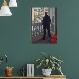 Der junge Mann an seinem Fenster von Gustave Caill Poster