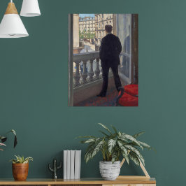 Der junge Mann an seinem Fenster von Gustave Caill Poster