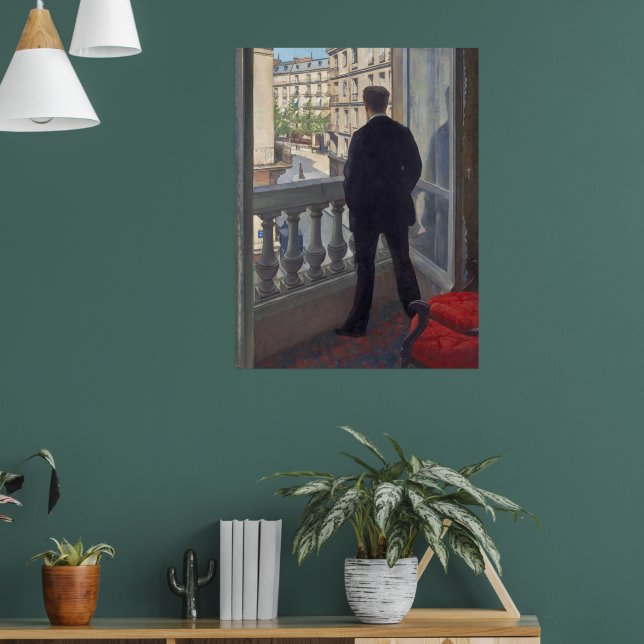 Der junge Mann an seinem Fenster von Gustave Caill Poster (Wohnzimmer 1)
