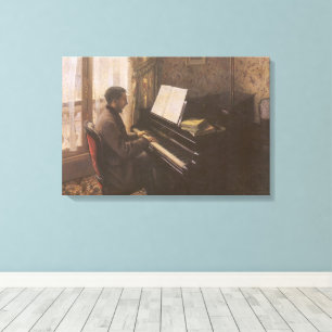 Der junge Mann spielt Klavier von Gustave Caillebo Leinwanddruck