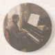 Der junge Mann spielt Klavier von Gustave Caillebo Sandstein Untersetzer (Vorne)