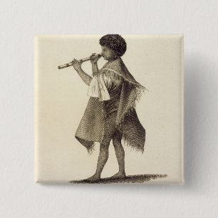 Der junge Mann Taiyota, Eingeborener von Otaheite, Button