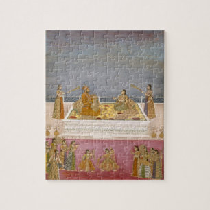 Der junge Mughal Kaiser Mohammed Shah an einem