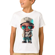 Der Junge Posen in stilvollem Kleiderhip Hop