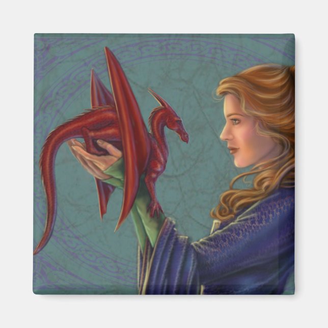 Der junge rote Drache Magnet (Vorne)