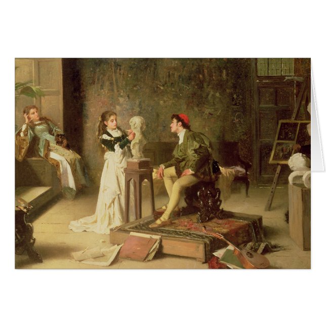 Der junge Sculptress (Öl auf Leinwand) (Vorderseite (Horizontal))