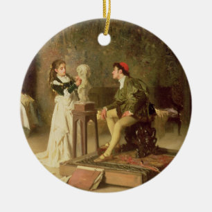 Der junge Sculptress (Öl auf Leinwand) Keramikornament