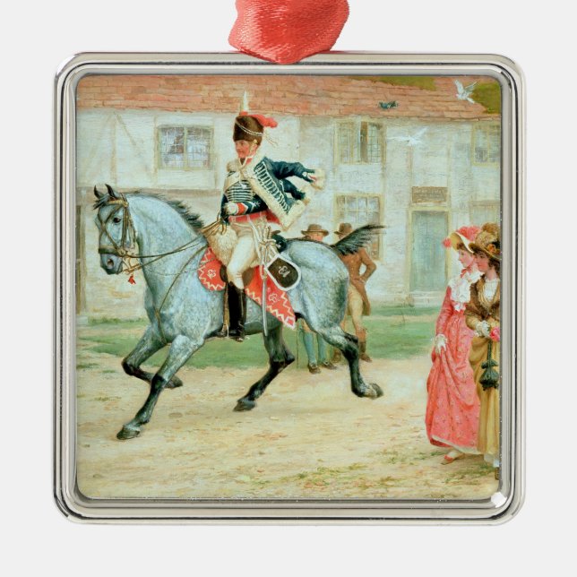 Der junge Subaltern Silbernes Ornament (Vorne)