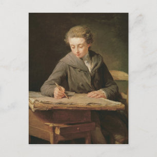 Der junge Verfasser der Stellungnahme, Carle Verne Postkarte
