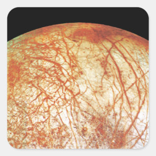Der Jupiter-Mond Europa Quadratischer Aufkleber