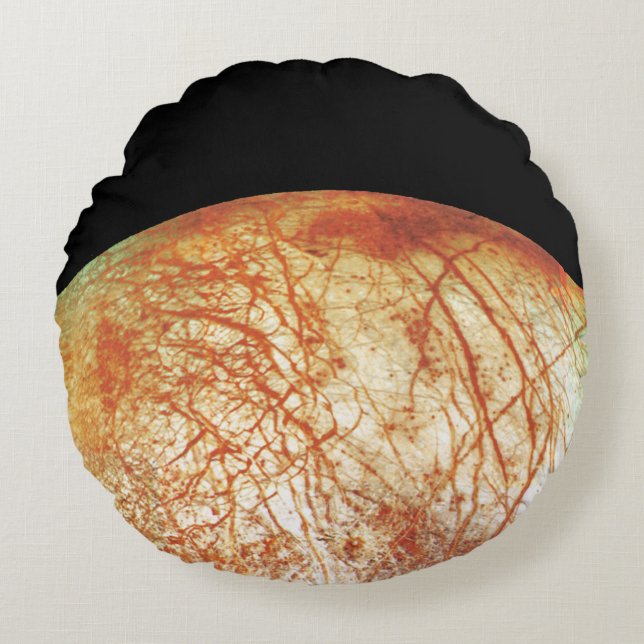 Der Jupiter-Mond Europa Rundes Kissen (Vorderseite)