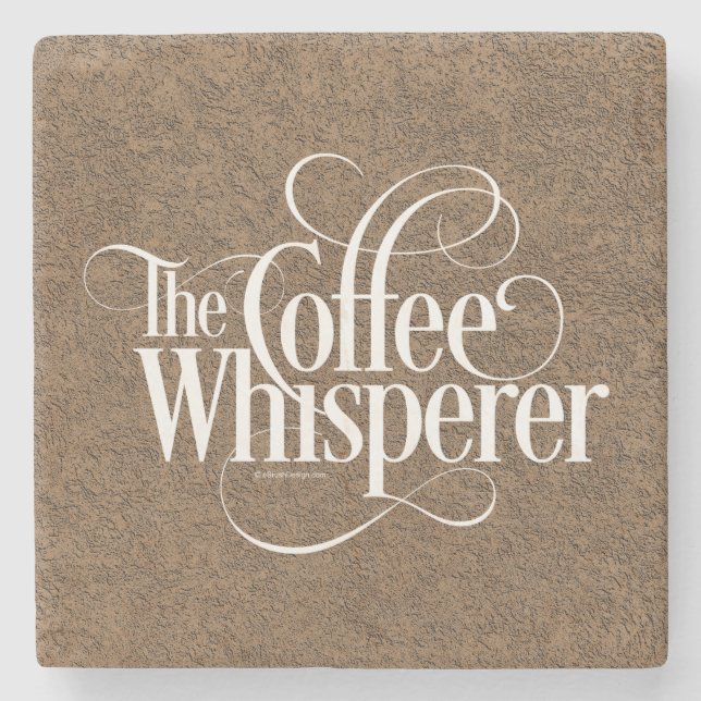 Der Kaffee-Flüsterer Steinuntersetzer (Vorderseite)