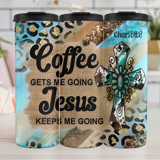 Der Kaffee geht, Jesus Behalte zu gehen Thermosbecher (Von Creator hochgeladen)