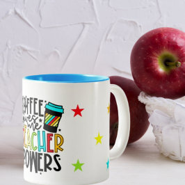 Der Kaffee gibt mir Powern Tasse