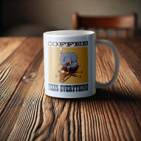 Der Kaffee repariert alles Elefantenstockpferd