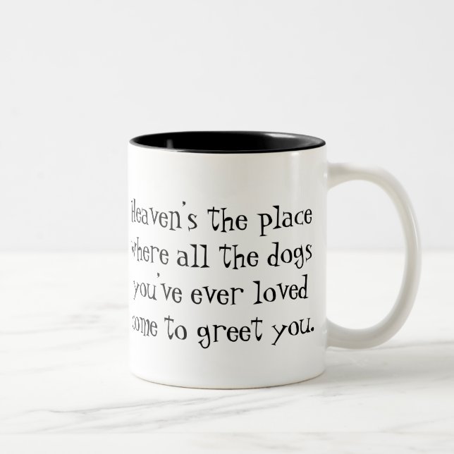 Der Kaffee-Tasse des Hundeliebhabers Zweifarbige Tasse (Rechts)