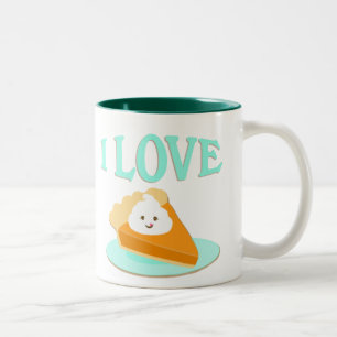 Der Kaffee-Tasse des Kürbis-Torten-Liebhabers Zweifarbige Tasse