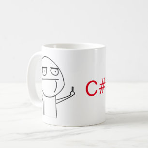Der Kaffee-Tasse mittlerer Finger C# Programmierer Kaffeetasse