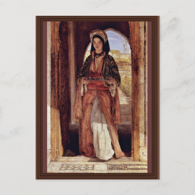 Der Kaffeegläubiger von Lewis John Frederick Postkarte (Vorderseite)