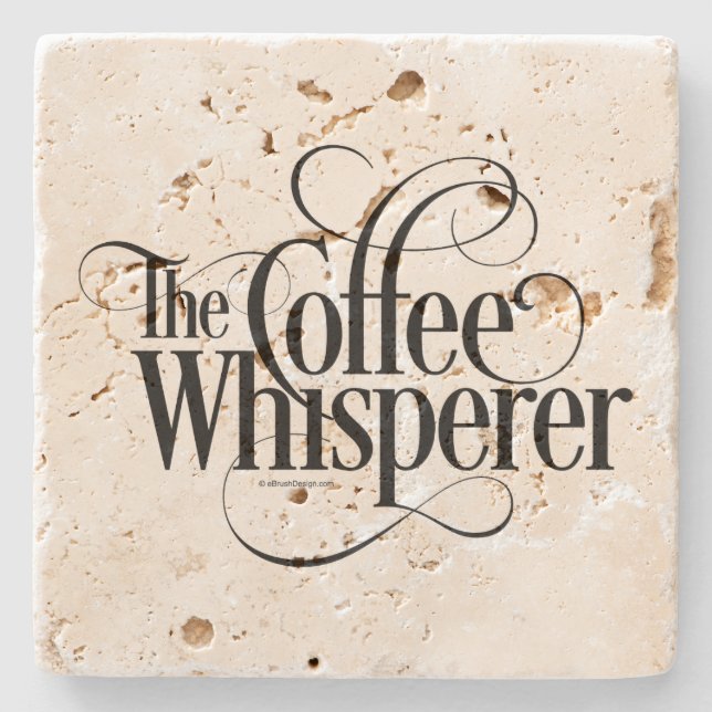 Der KaffeeWhisperer Steinuntersetzer (Vorderseite)
