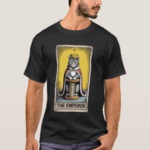 Der Kaiser Tarotkarte Mystische Katze Kratzbaum  T-Shirt