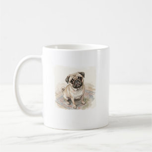 Der kaiserliche Bettler: Wasserfarben-Pug Kaffeetasse