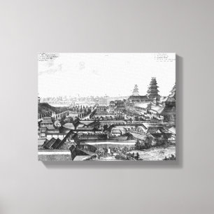 Der Kaiserpalast in Ido, Japan Leinwanddruck