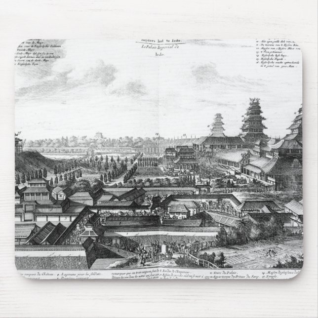 Der Kaiserpalast in Ido, Japan Mousepad (Vorne)