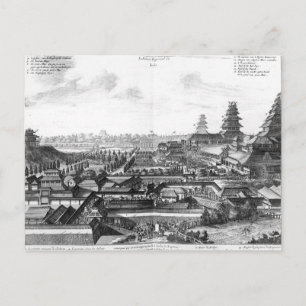 Der Kaiserpalast in Ido, Japan Postkarte