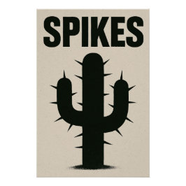 Der Kaktus an der Spitze seiner grafischen Form Poster