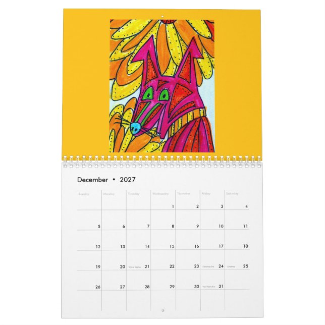 Der Kalender der farbenfrohen Hunde (Dez 2027)