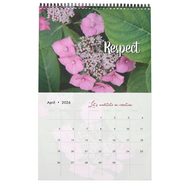 Der Kalender Gottes Meditation Garten: Worte (Apr 2026)