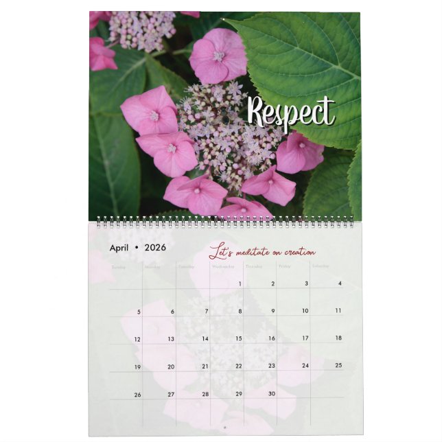 Der Kalender Gottes Meditation Garten: Worte (Apr 2026)