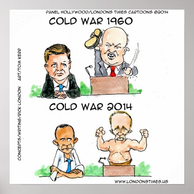 Der Kalte Krieg in der Ukraine Russland und die US Poster (Vorne)