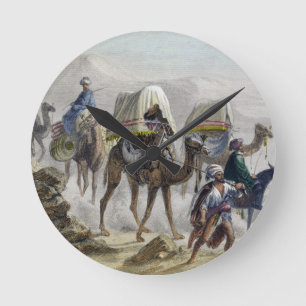 Der Kamel-Zug, 'von Konstantinopele und vom Blac Runde Wanduhr