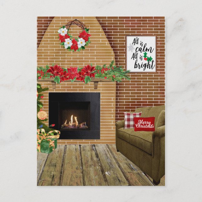 Der Kamin ist alles ruhig, alles helle Weihnachten (Vorderseite)